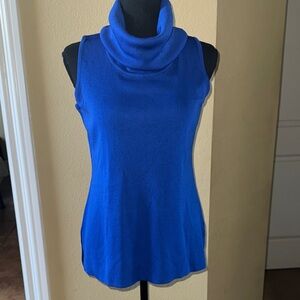 Misook Sleeveless Cowl Neck Sweater Tank - Blue
